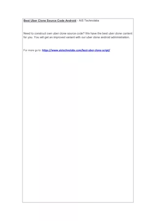 best uber clone source code android ais technolabs