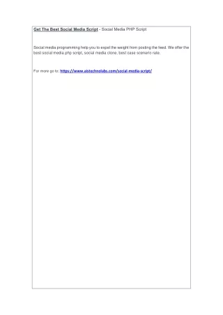 get the best social media script social media