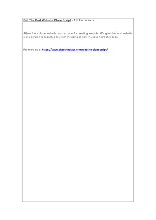 get the best website clone script ais technolabs