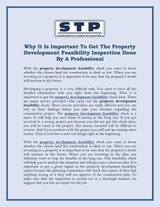 why it is important to get the property