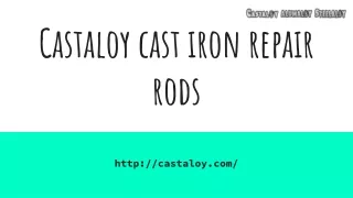 Fix Broken Cast Iron With Castaloy Rods