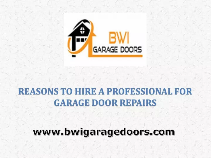 reasons to hire a professional for garage door