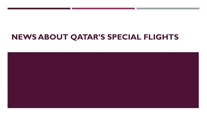 news about qatar s special flights