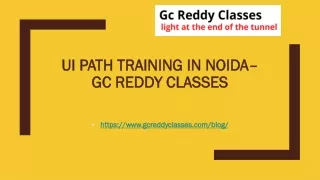ui path training in noida gc reddy classes
