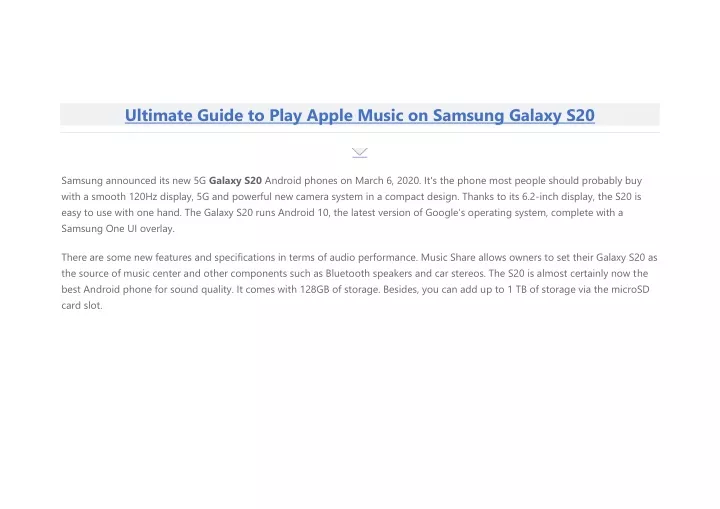 ultimate guide to play apple music on samsung