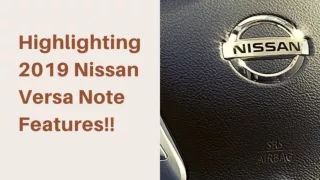 2019 Nissan Versa Note Features