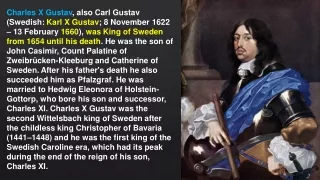 charles x gustav also carl gustav swedish karl