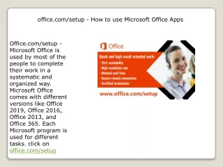 office com setup how to use microsoft office apps