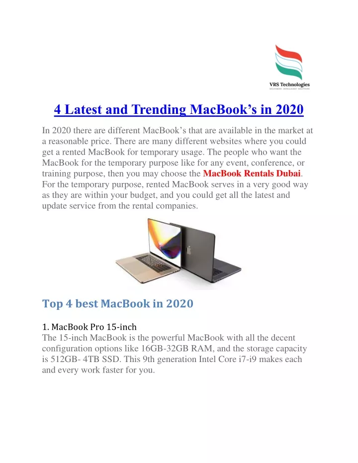 4 latest and trending macbook s in 2020