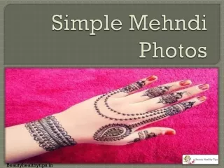 simple mehndi photos