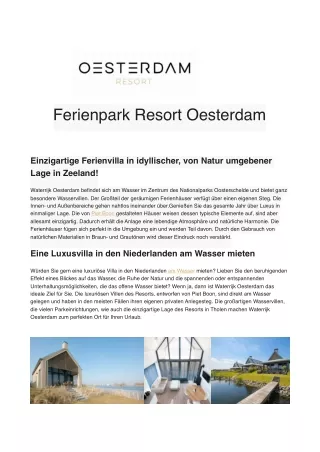 ferienpark resort oesterdam