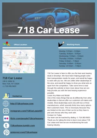 718 Car Lease