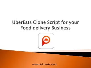 UberEats Clone App | UberEats Clone Script for your Food delivery Business