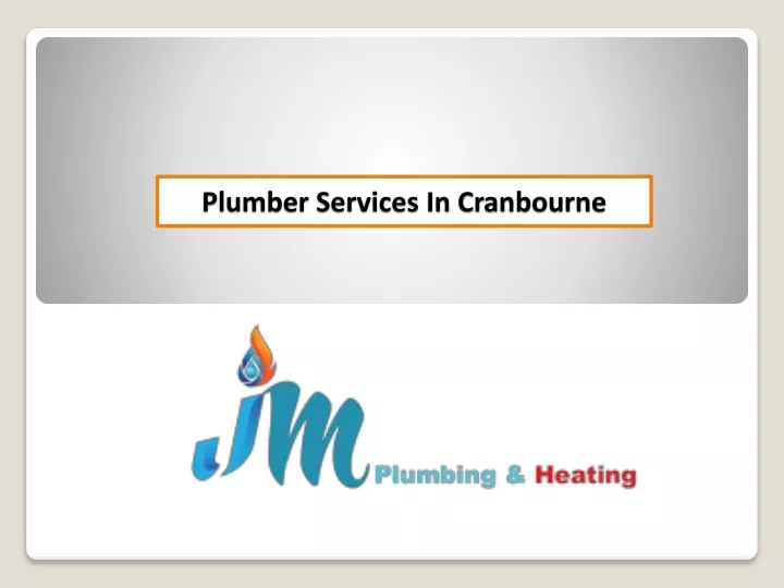 plumber services in cranbourne