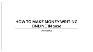 How To Make Money Writing Online In 2020