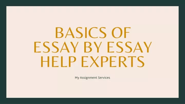 basics of essay by essay help experts