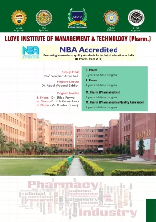 Best pharmacy college in Delhi NCR Approved by PCI