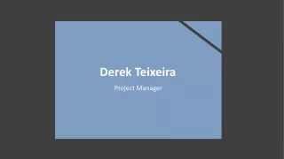 Derek Teixeira - Available to Speak on the Topic of Team Building