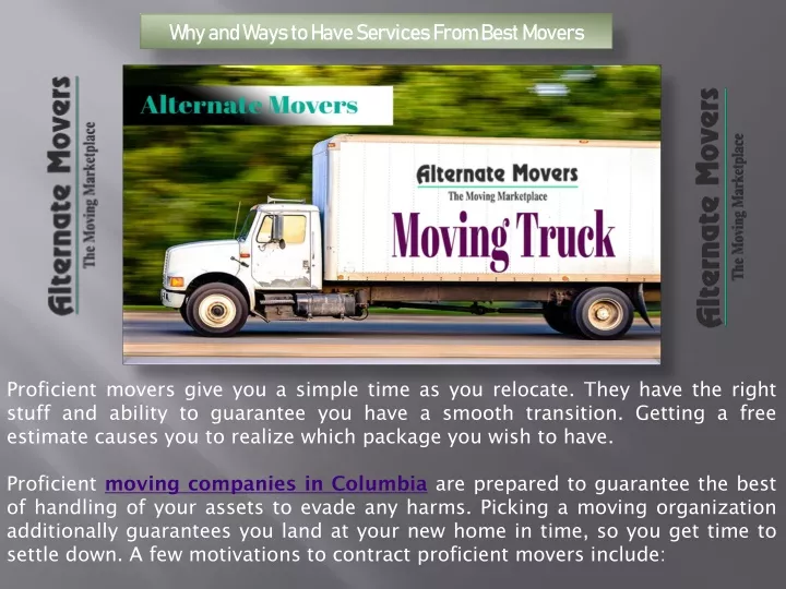 why and ways to have services from best movers