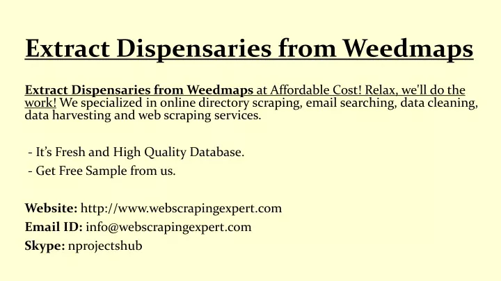 extract dispensaries from weedmaps
