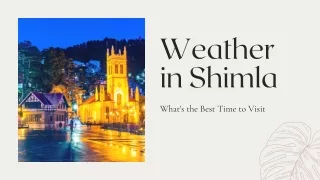 Weather in Shimla