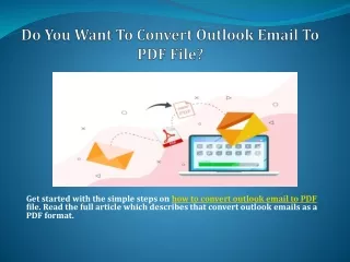do you want to convert outlook email to pdf file