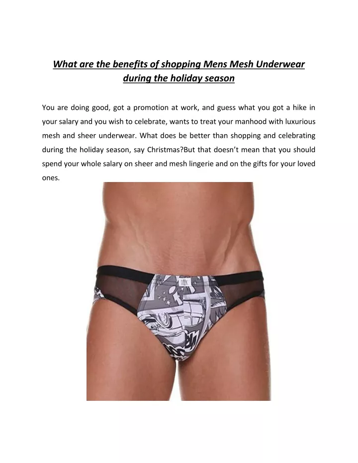 what are the benefits of shopping mens mesh