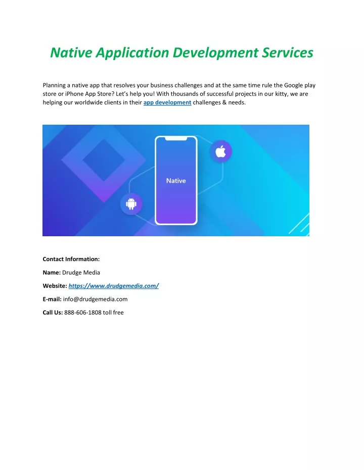 native application development services