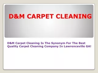 Carpet Cleaning Services Lawrenceville GA
