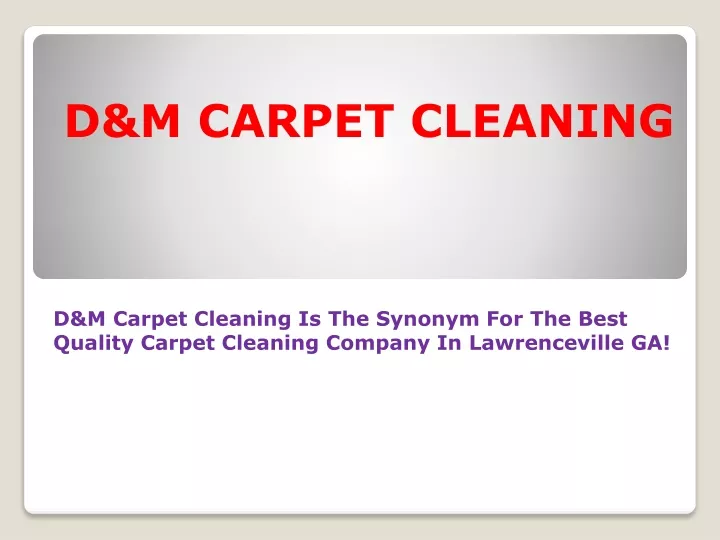d m carpet cleaning