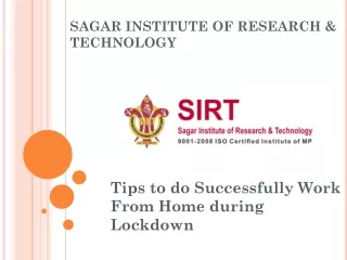 Tips to do Successfully Work from Home during Lockdown - SIRT