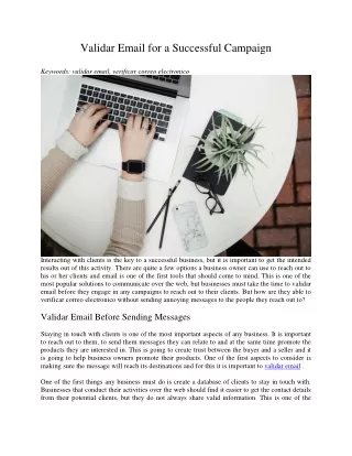 validar email for a successful campaign