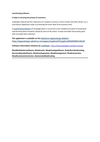 lead routing software