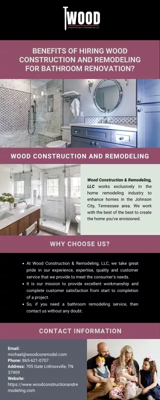 Benefits of Hiring Wood Construction and Remodeling for Bathroom Renovation?