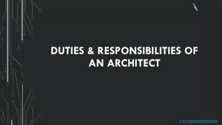 duties responsibilities of an architect