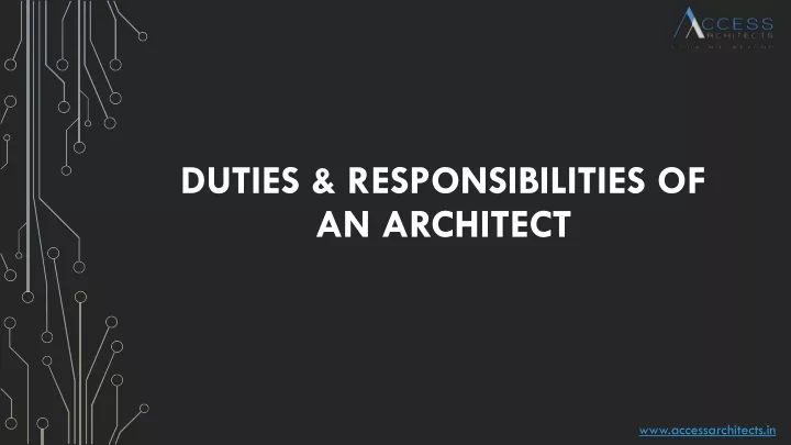 duties responsibilities of an architect