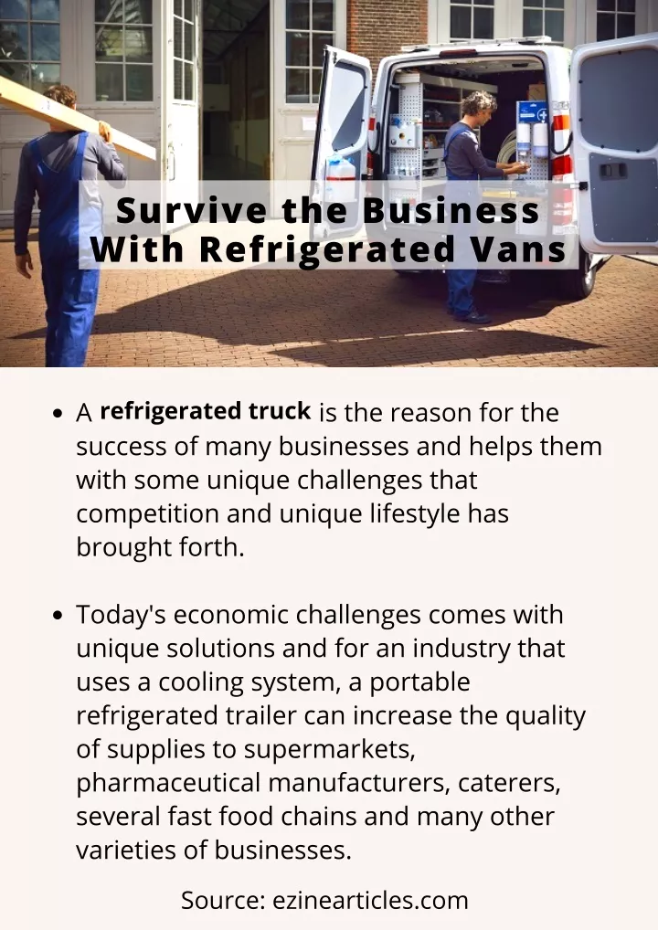 survive the business with refrigerated vans