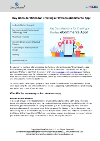key considerations for creating a flawless