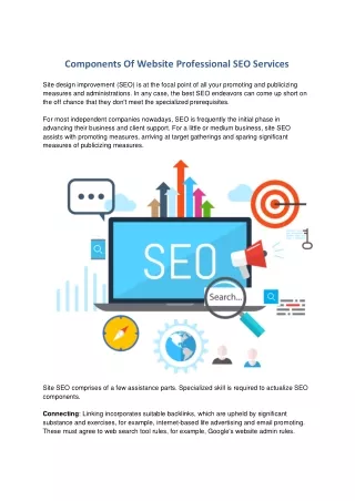 Components Of Website Professional SEO Services