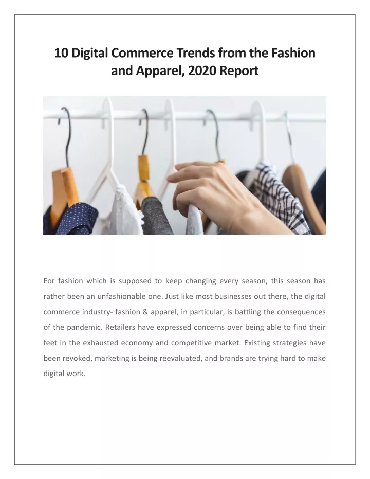 10 digital commerce trends from the fashion