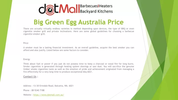 big green egg australia price