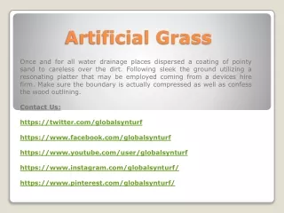 Ppt Landscaping With Artificial Turf A Few Benefits Powerpoint