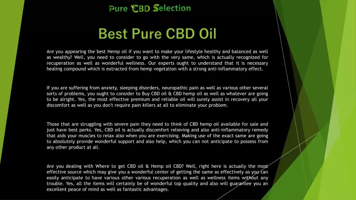 best pure cbd oil