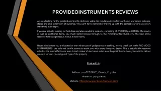 provideoinstruments reviews