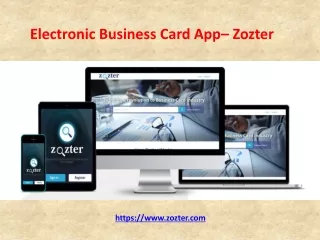Electronic Business Card App– Zozter