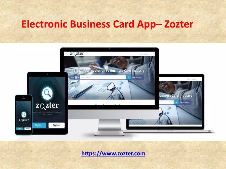 electronic business card app zozter