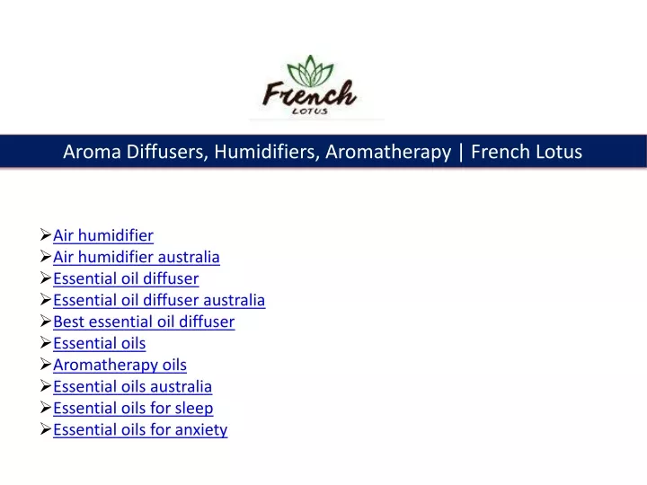 aroma diffusers humidifiers aromatherapy french
