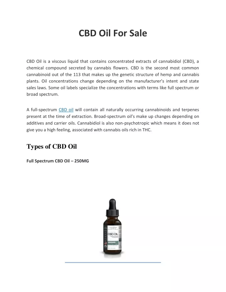 cbd oil for sale