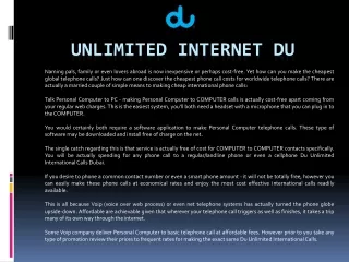 unlimited internet du