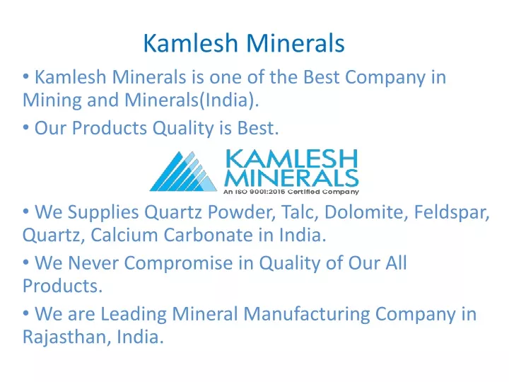 kamlesh minerals